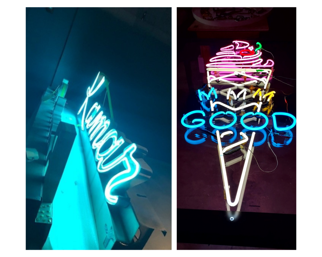 showing the effects of real neon